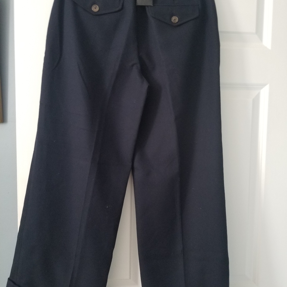 NWT Club Monaco Calvary Wide Leg Pant. Size 6 Navy Blue - Picture 3 of 13